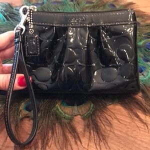 COACH patent wristlet. EUC.